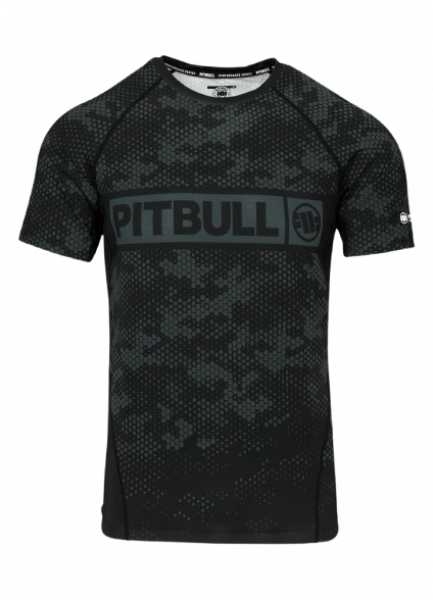 Pit Bull Rashguard Hex Camo kurz oliv
